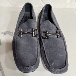 Never Worn FERRAGAMO Luxury Suede Loafers -Grey